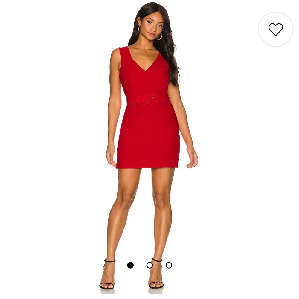 Worn once red mini belted dress. Like new!